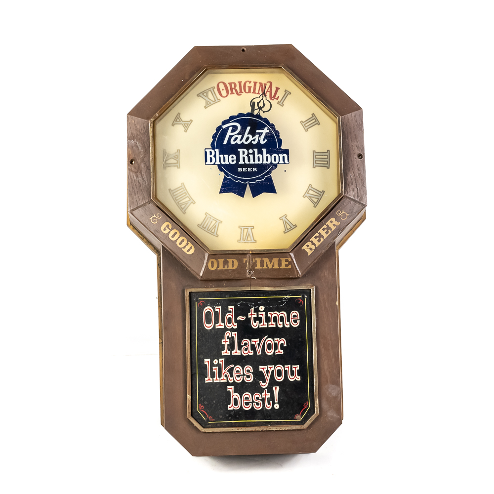 Vintage Pabst Blue Ribbon Advertising Clock