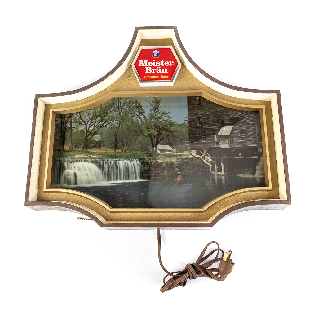 Vintage Meister Brau Beer Lighted Advertising Sign