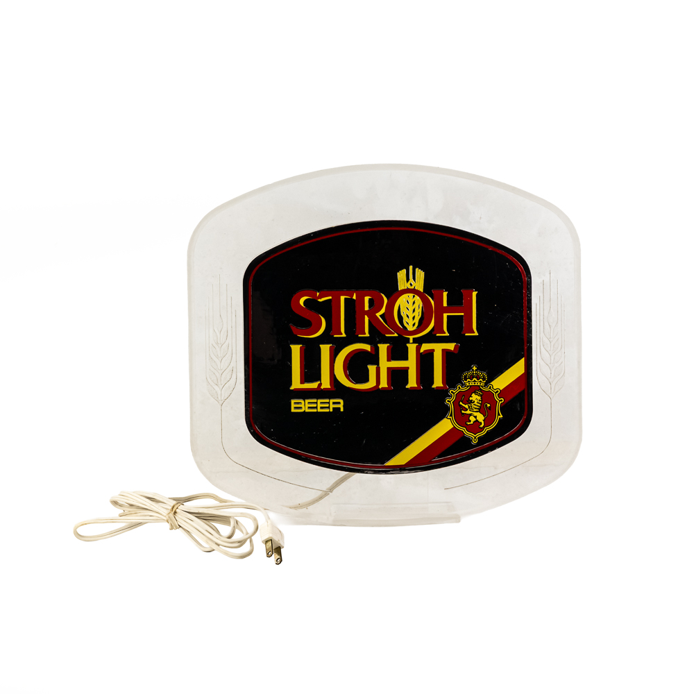 Vintage Stroh Light Beer Lighted Sign