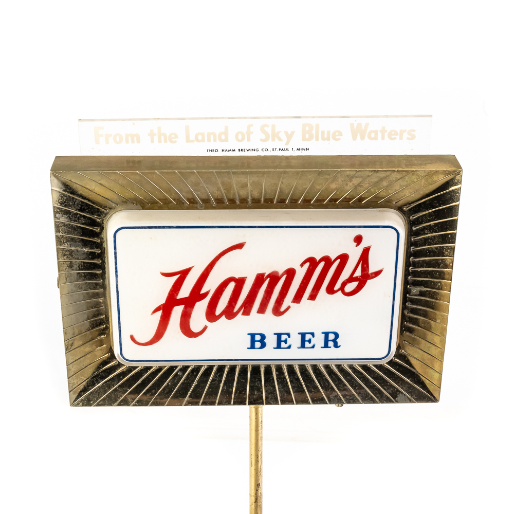 Vintage Hamm's Beer Lighted Counter Display Sign