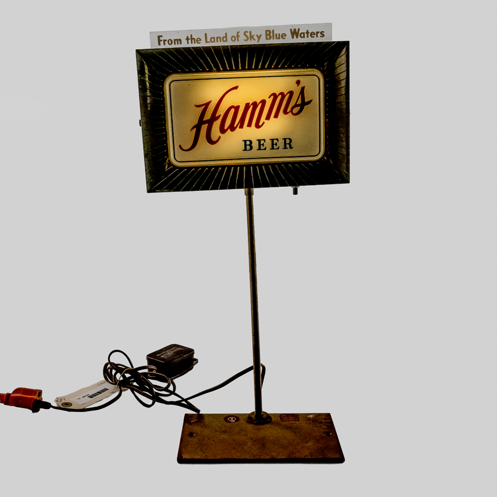 Vintage Hamm's Beer Lighted Counter Display Sign
