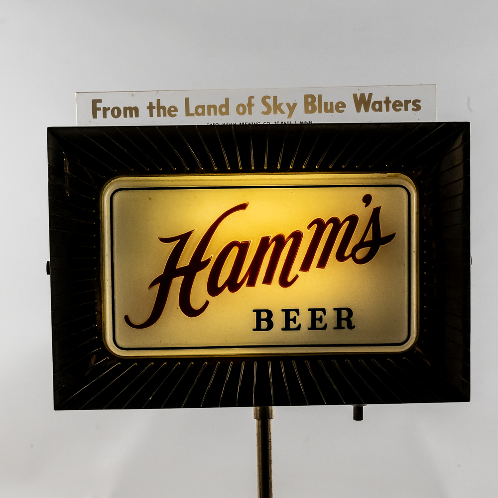 Vintage Hamm's Beer Lighted Counter Display Sign