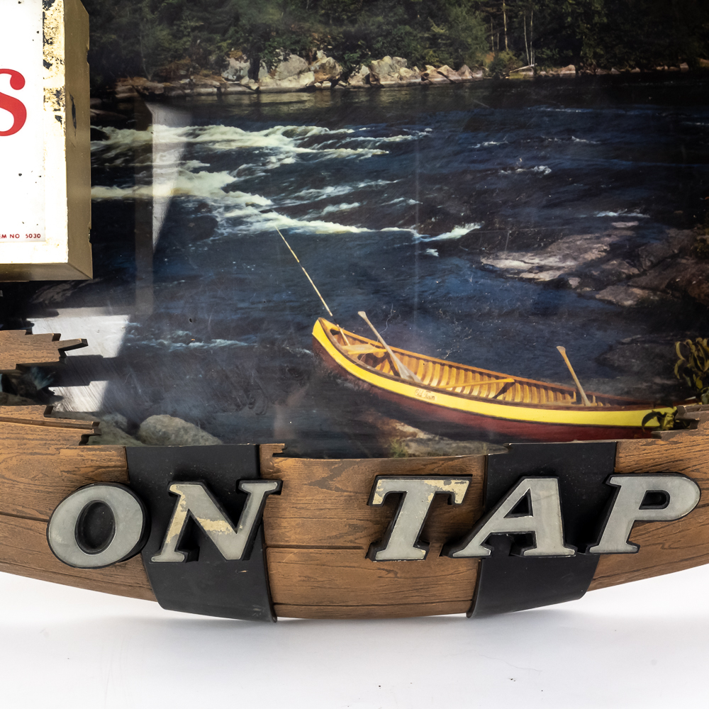 Vintage Hamm's Beer Broken Barrel Lighted Sign