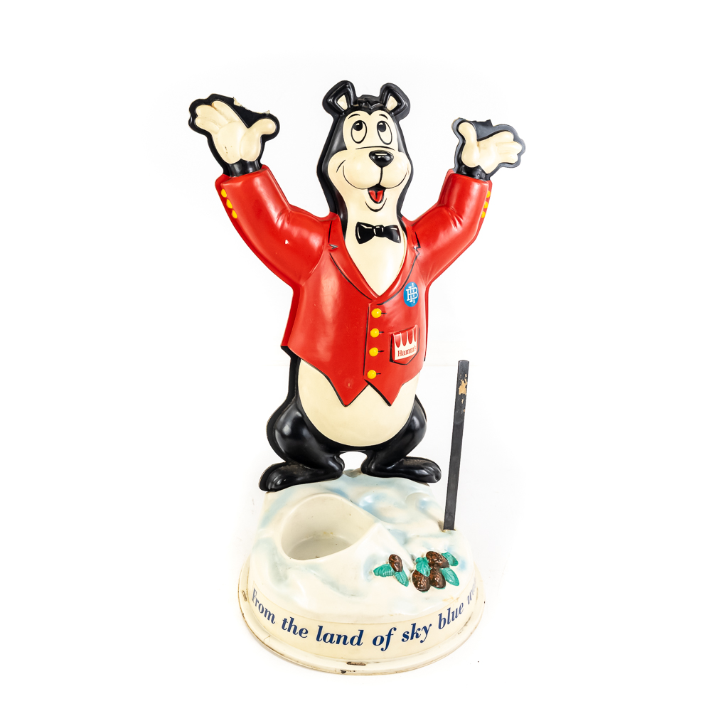 Vintage Hamm's Beer Juggling Bear Display Sign