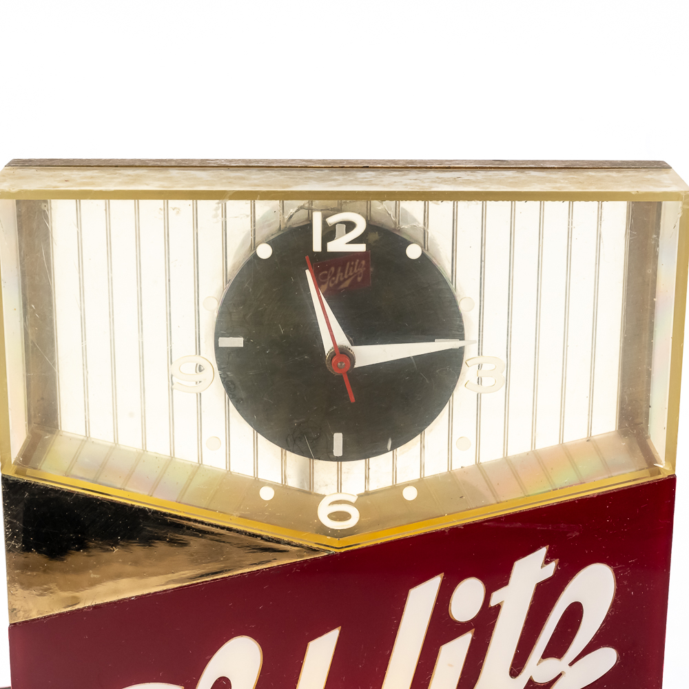 Vintage Schlitz Beer Lighted Clock Sign