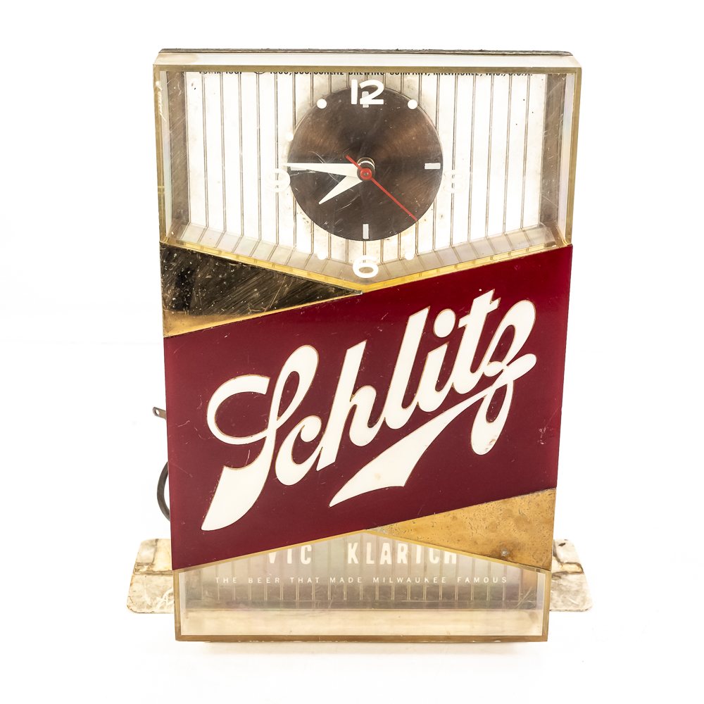 Vintage Schlitz Beer Lighted Clock Sign
