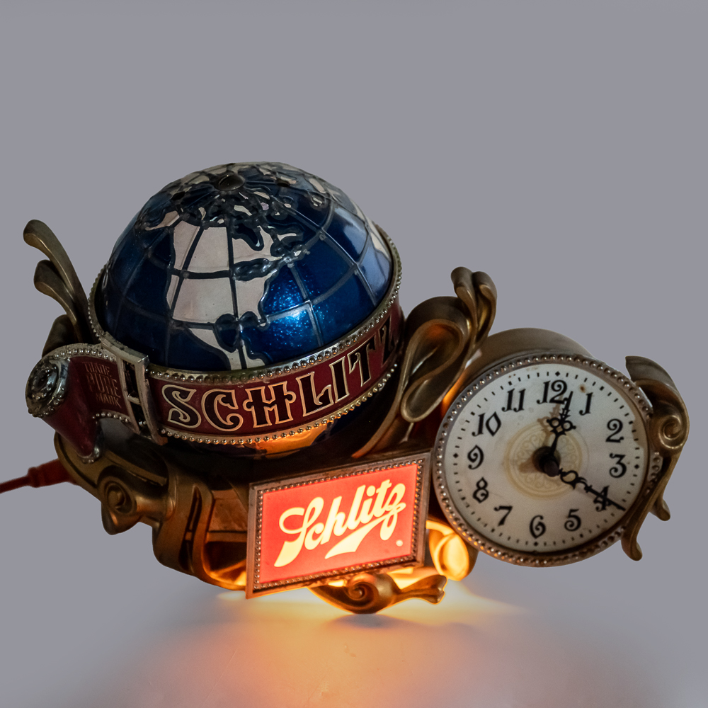 Vintage Schlitz Beer Lighted Motion Clock Sign