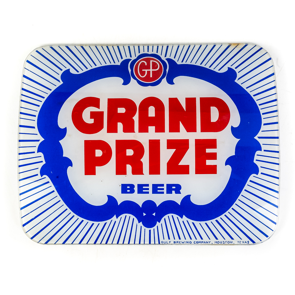(2) Vintage Grand Prize Beer Glass Faces