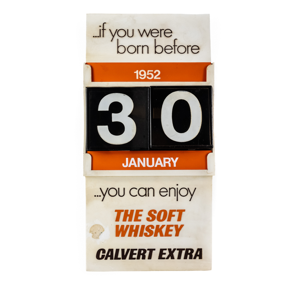 Vintage Calvert Extra Advertising Flip Calendar