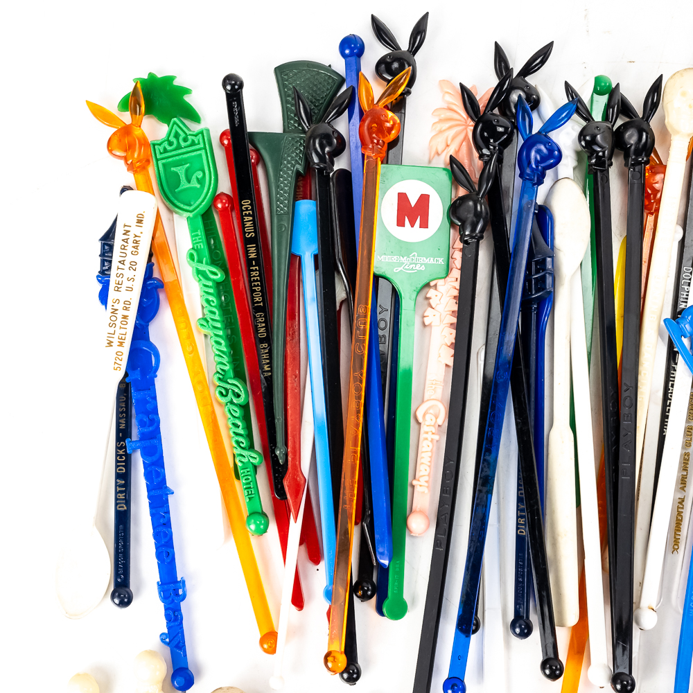 Large Assortment of Vintage Swizzle Sticks