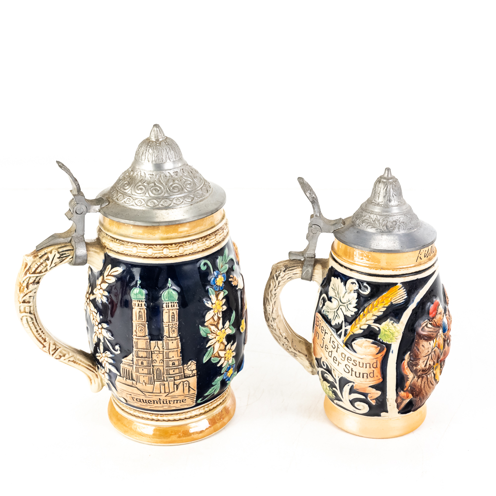 (2) Vintage German Beer Steins