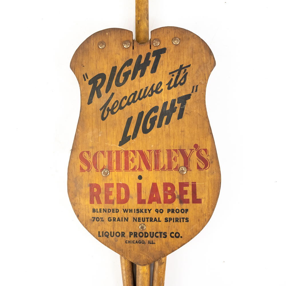 Antique Schenley's Red Label Walking Cane Seat