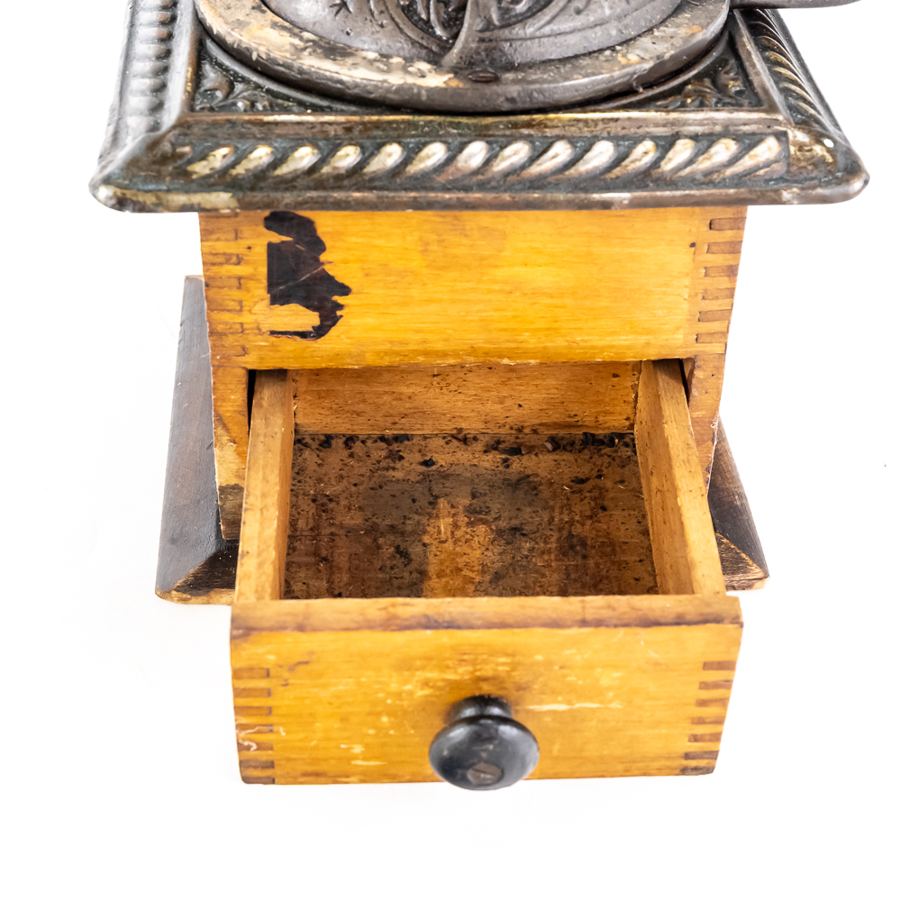 Antique Box-Style Manual Coffee Grinder