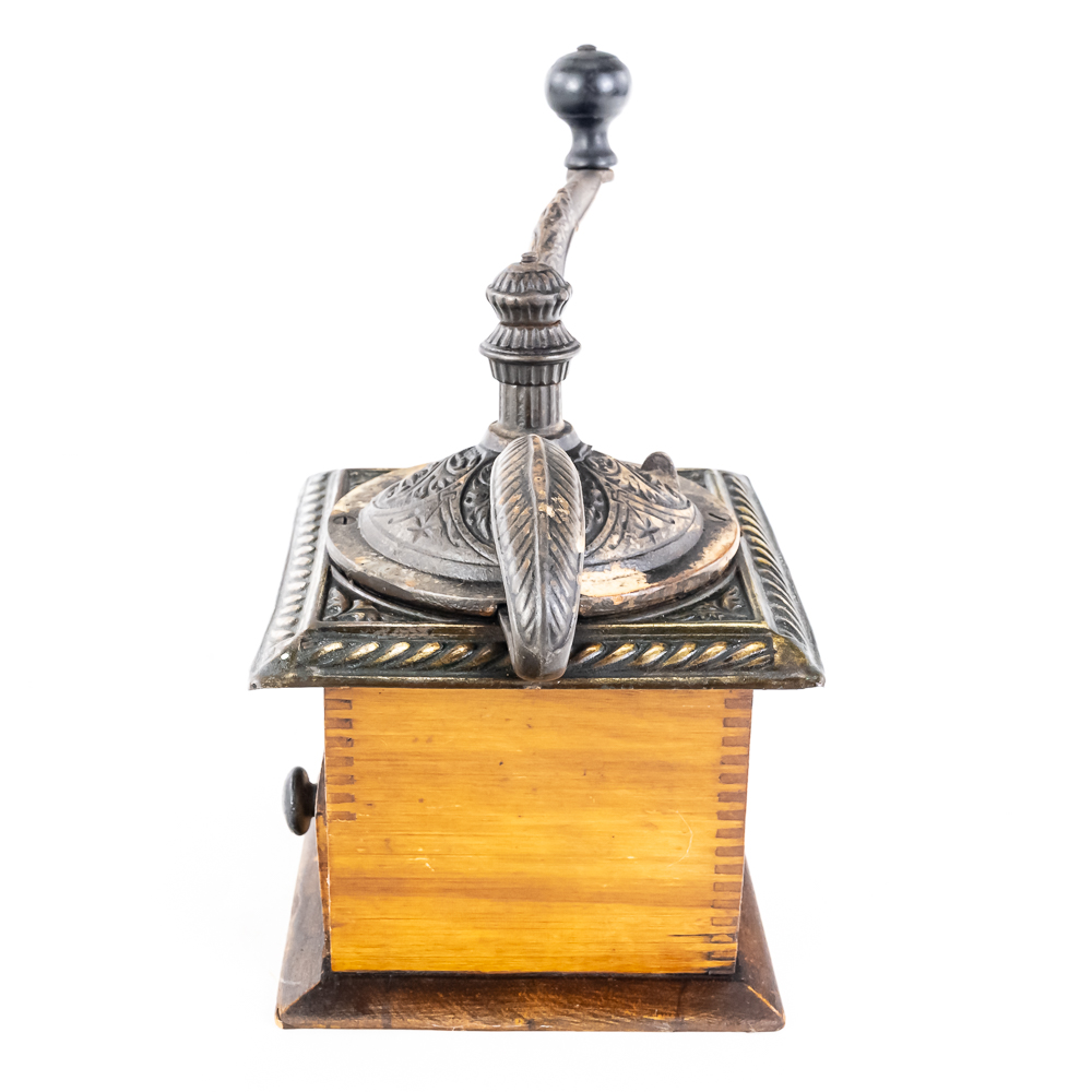 Antique Box-Style Manual Coffee Grinder