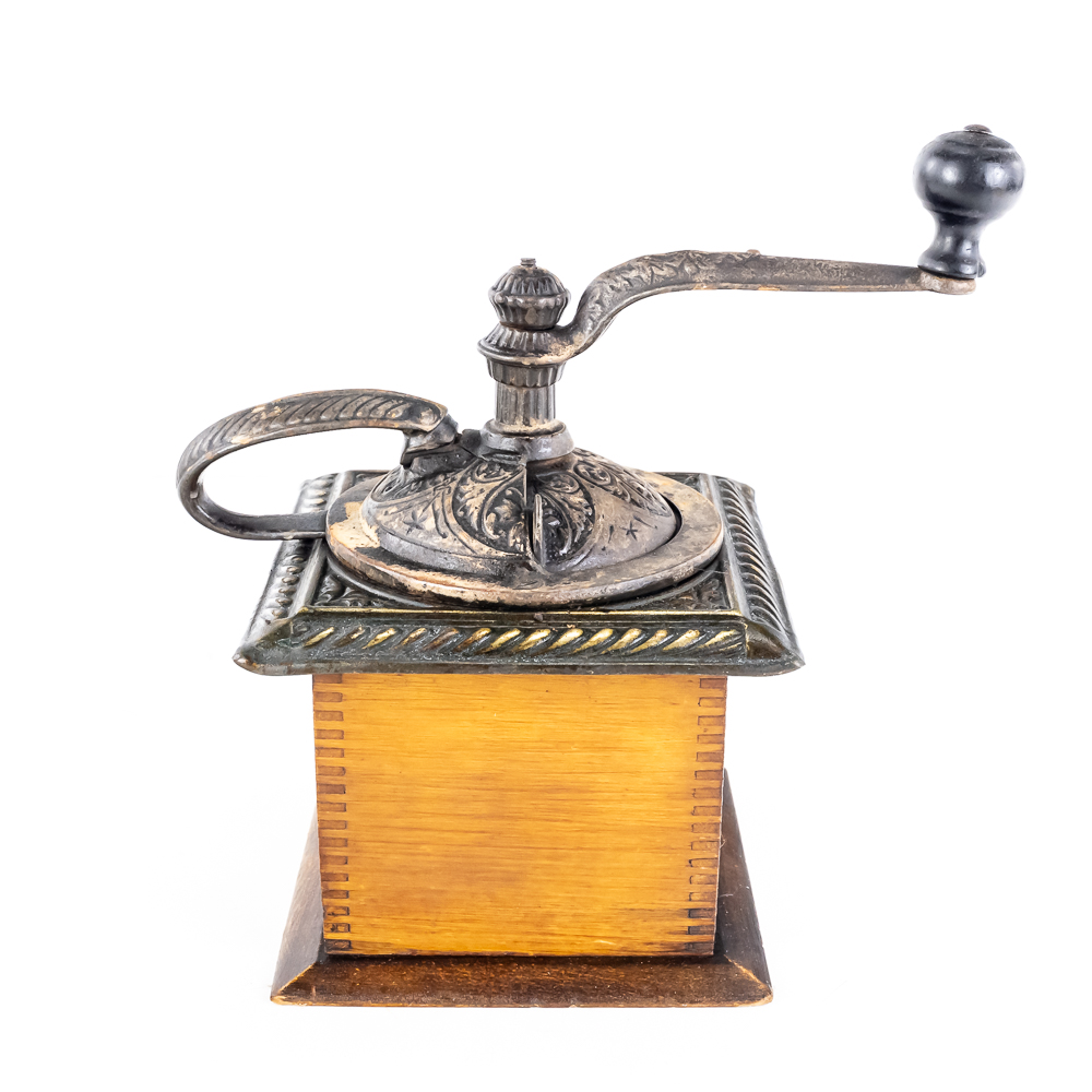 Antique Box-Style Manual Coffee Grinder