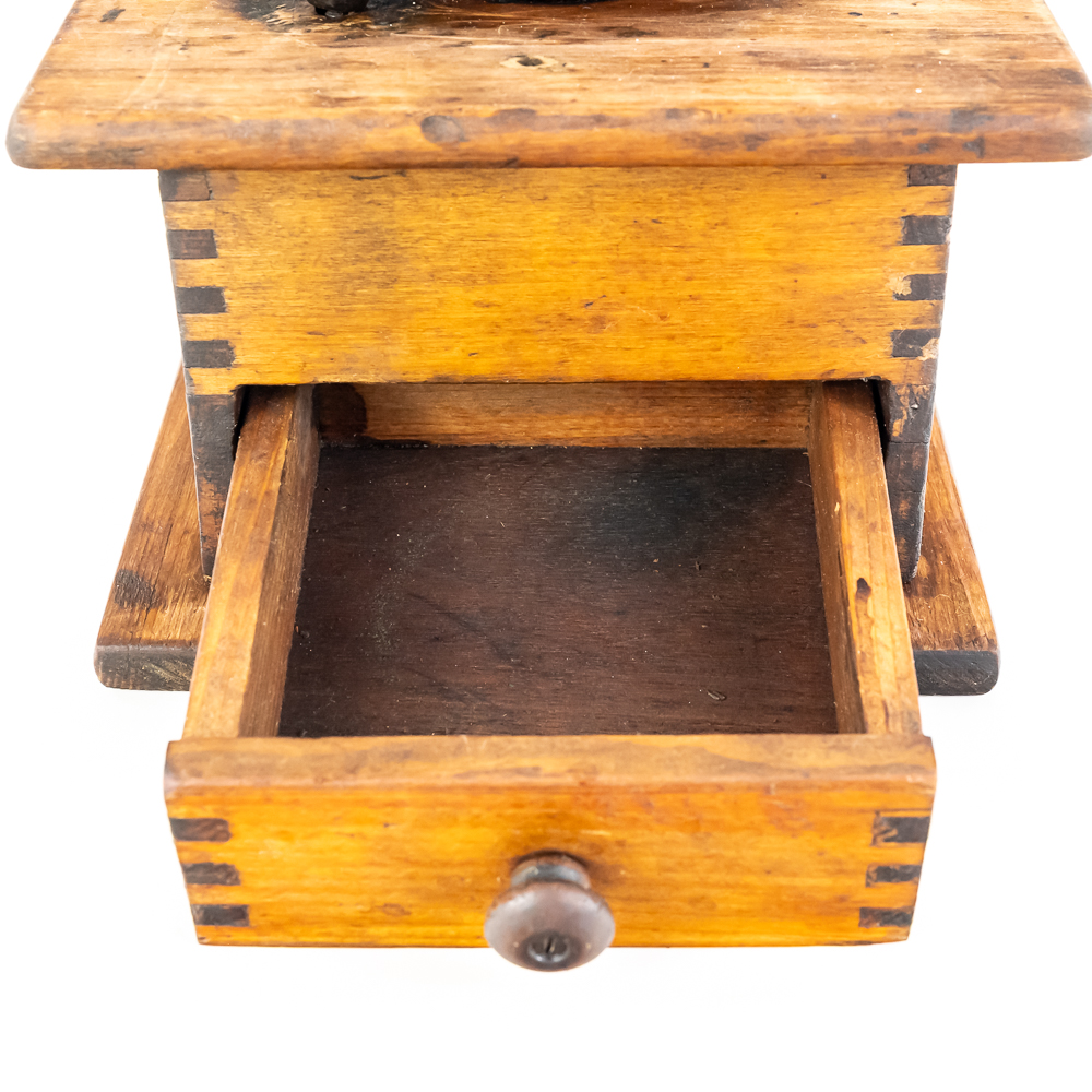 Antique Box-Style Manual Coffee Grinder