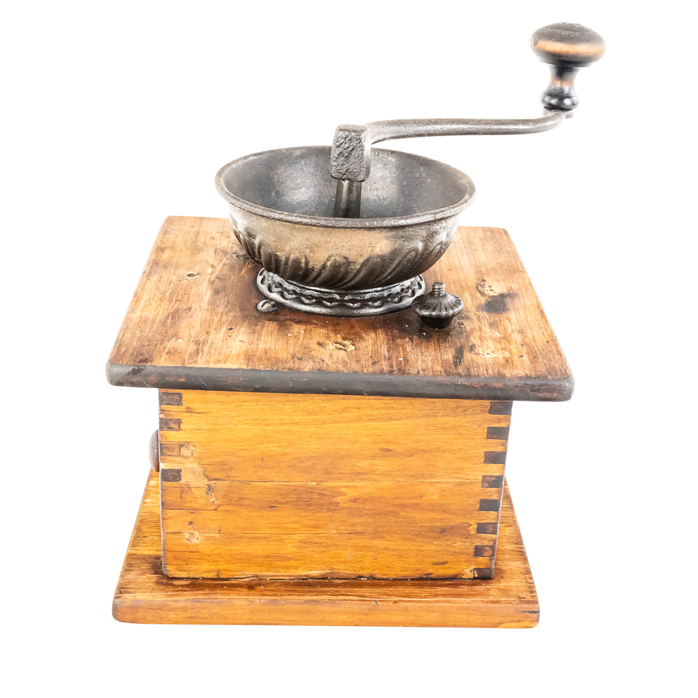 Antique Box-Style Manual Coffee Grinder