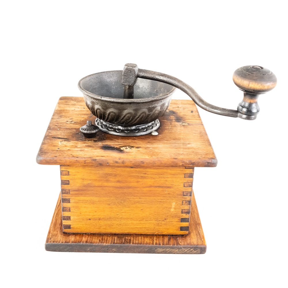 Antique Box-Style Manual Coffee Grinder