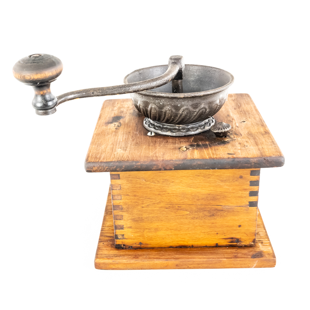 Antique Box-Style Manual Coffee Grinder
