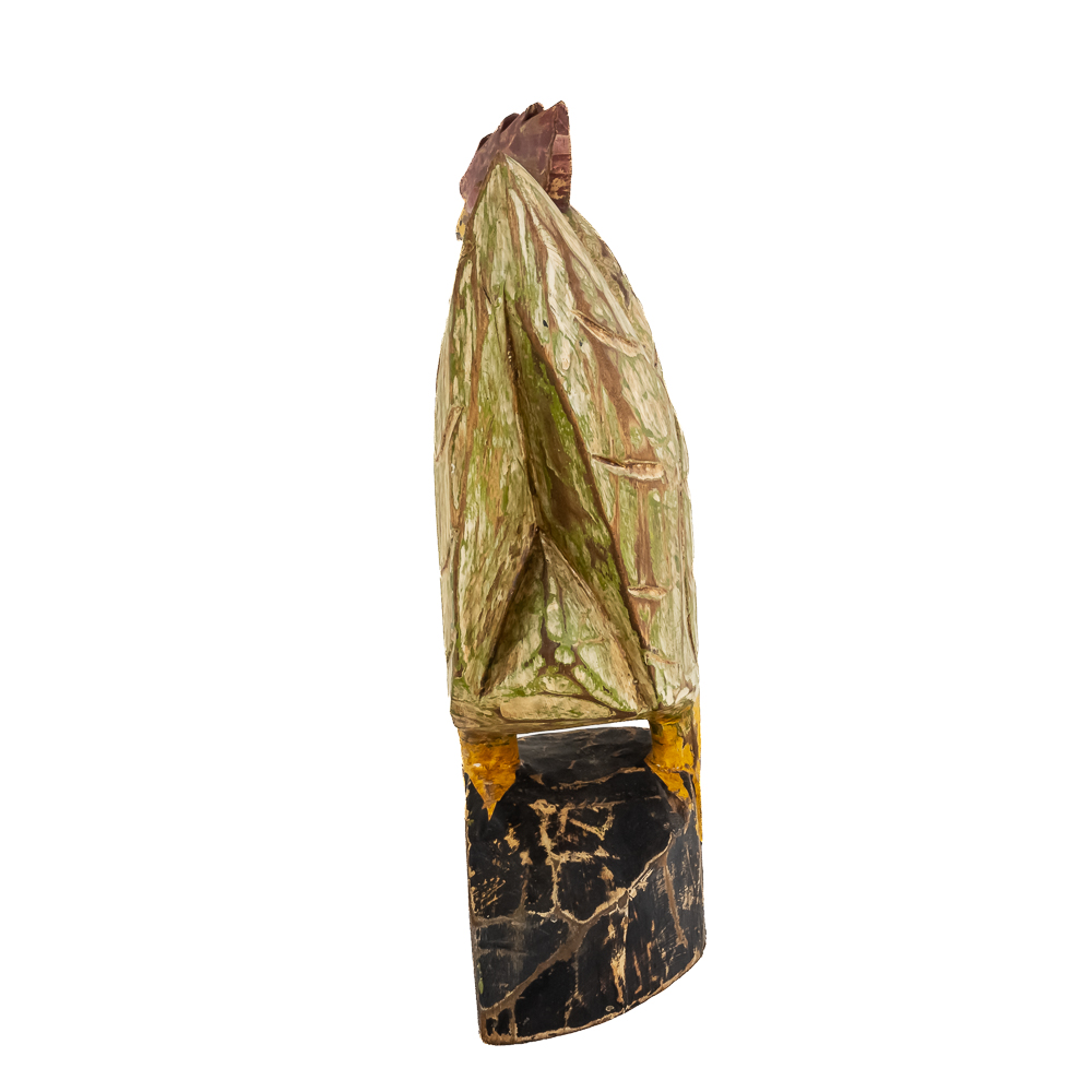 Vintage Hand-Carved, Hand-Painted Wooden Rooster
