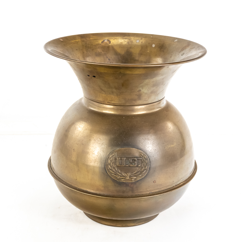 Vintage U.S. Military Brass Spittoon