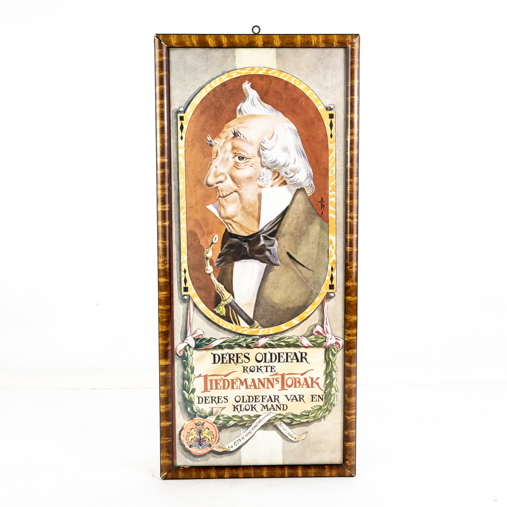 Vintage Tiedemanns Tobacco Advertisement Poster
