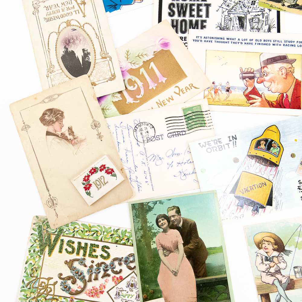 Large Collection of Assorted Vintage Postcards