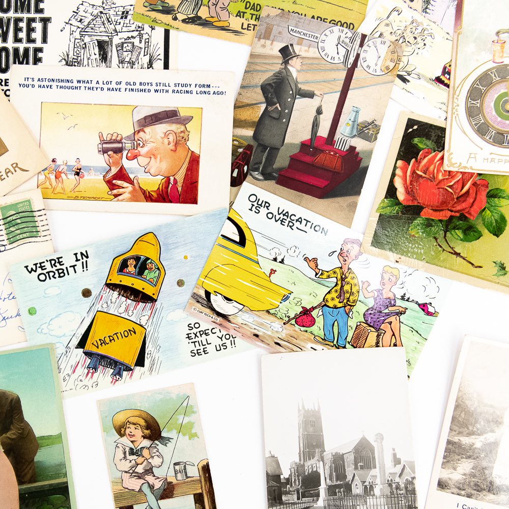 Large Collection of Assorted Vintage Postcards