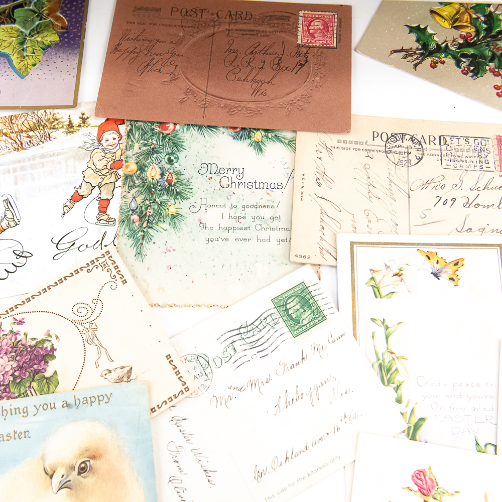 Collection of (300-500) Assorted Vintage Postcards