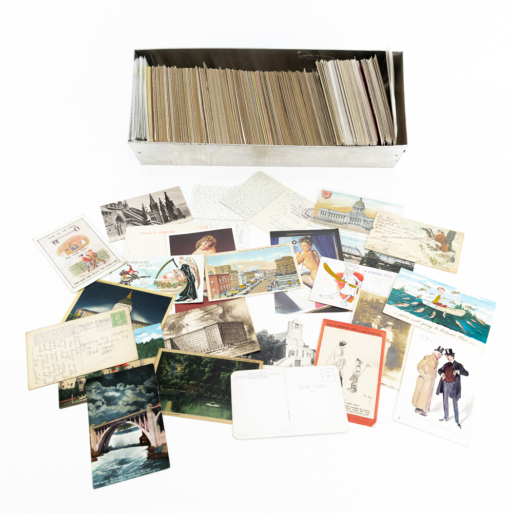 Large Collection of (300-500) Vintage Postcards