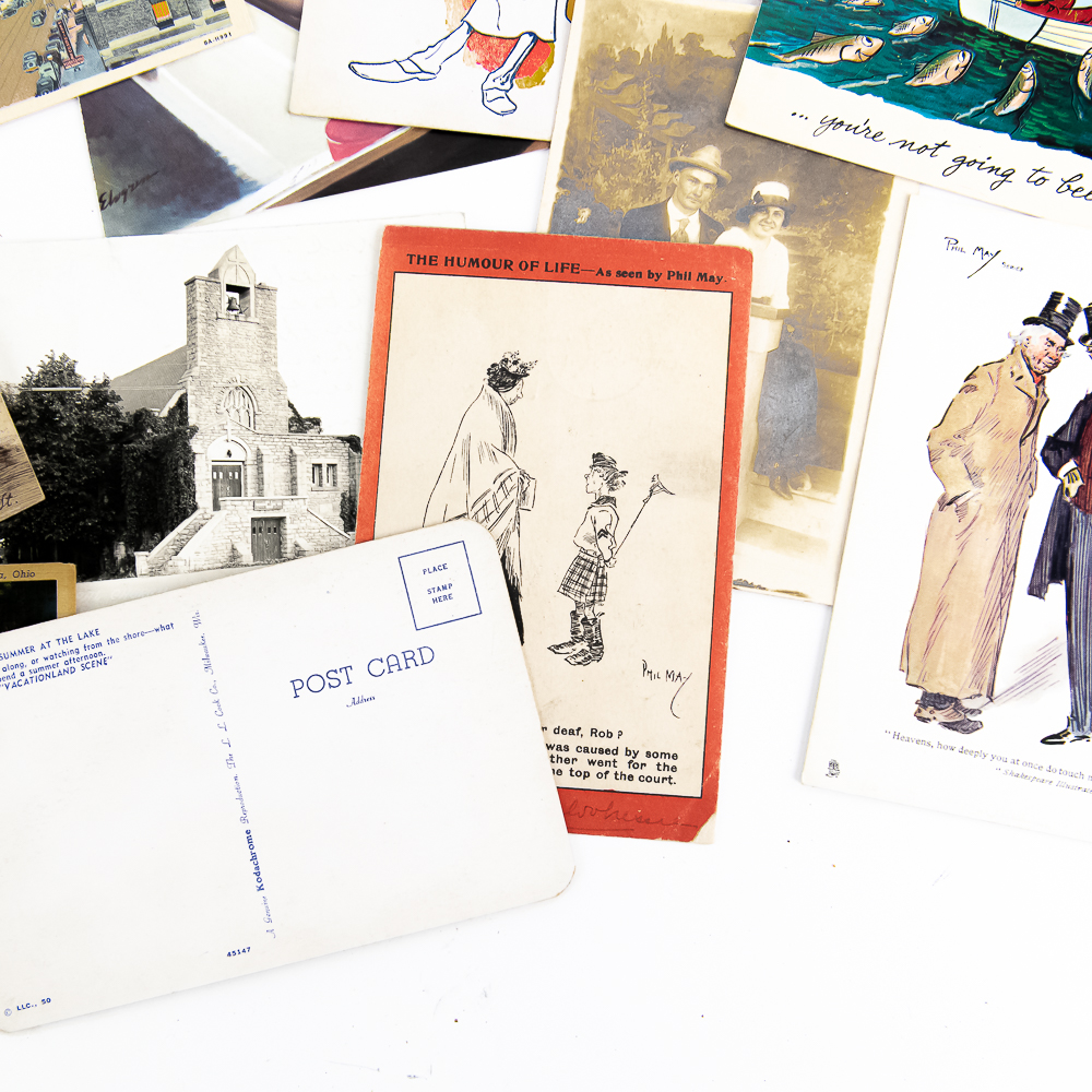 Large Collection of (300-500) Vintage Postcards