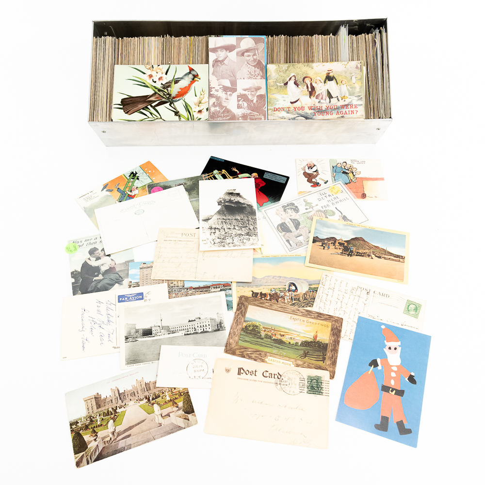 Large Collection of (300-500) Vintage Postcards