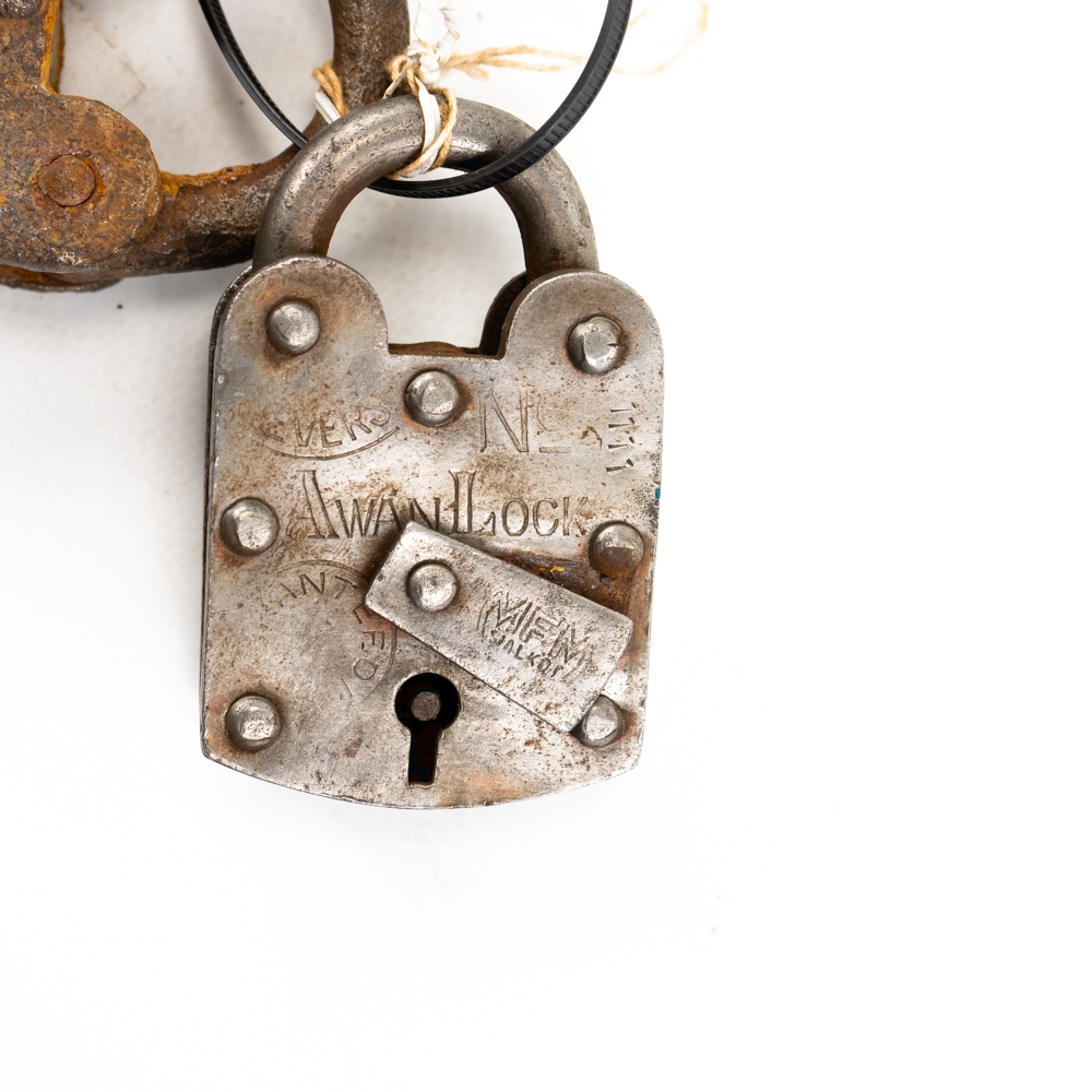 (2) Antique/Vintage Industrial Iron Padlocks