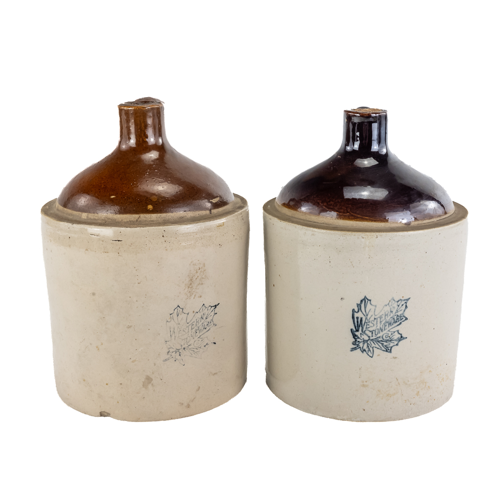 (2) Western 1-Gallon Stoneware Jugs