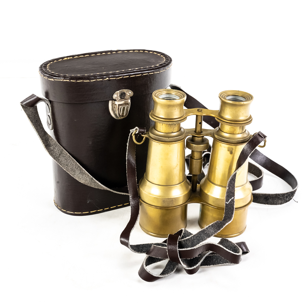 Antique-Style Solid Brass Field Binoculars