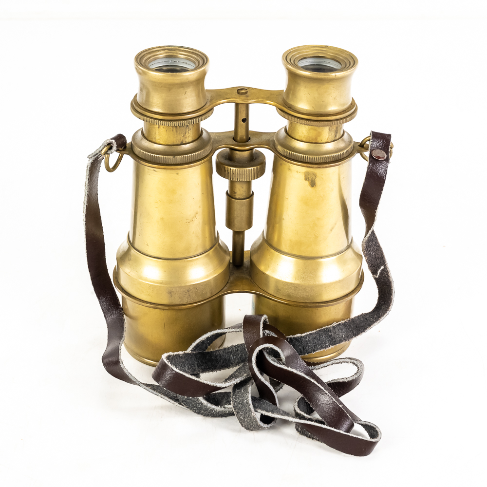Antique-Style Solid Brass Field Binoculars