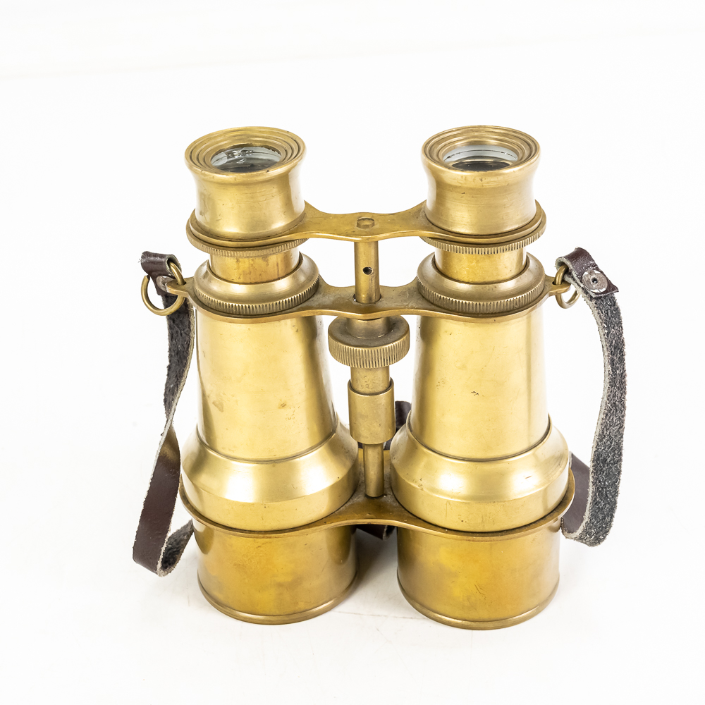 Antique-Style Solid Brass Field Binoculars