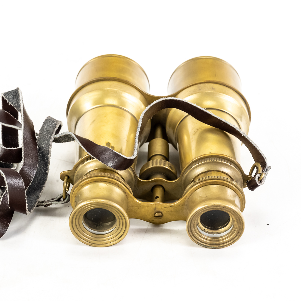 Antique-Style Solid Brass Field Binoculars