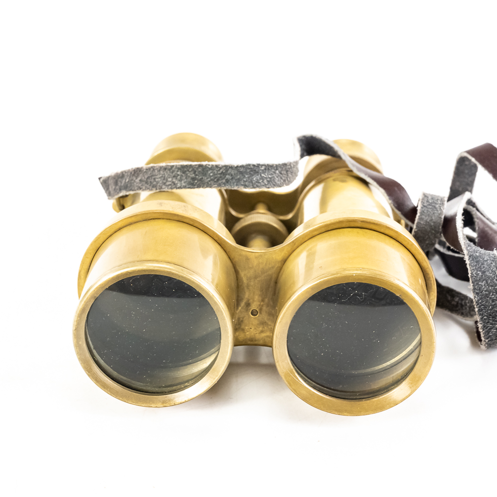 Antique-Style Solid Brass Field Binoculars