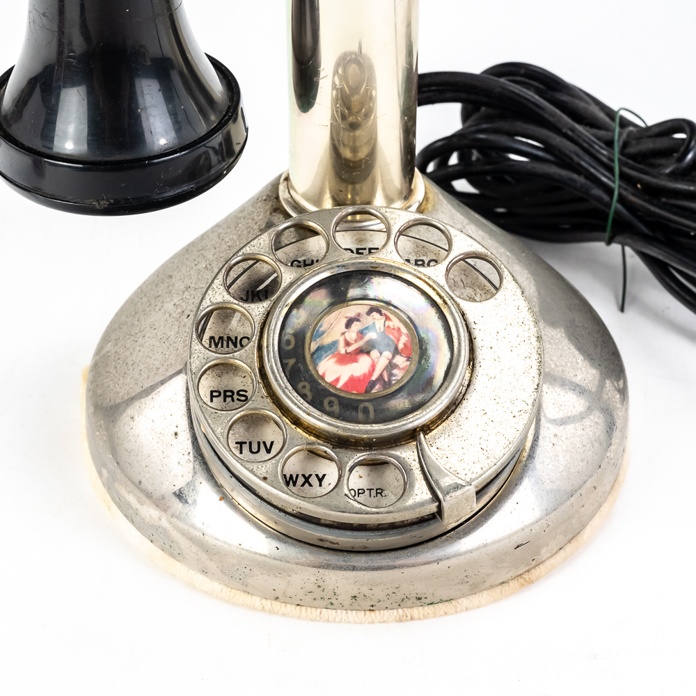 Vintage 1960s Candlestick Telephone & Bell Sign