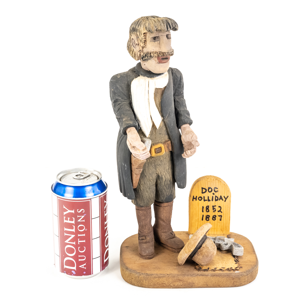 Hand-Carved Wooden Folk Art - Doc Holliday