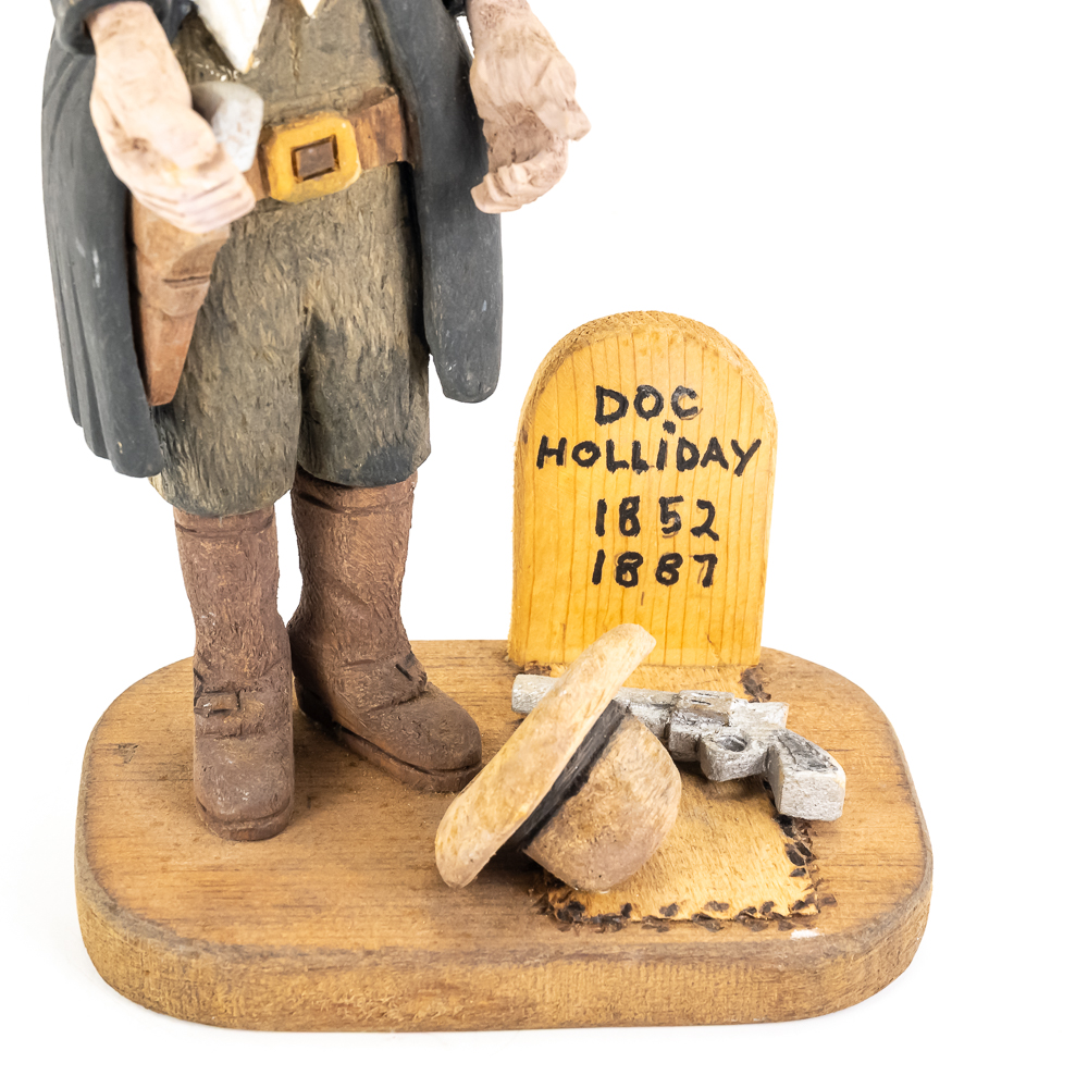 Hand-Carved Wooden Folk Art - Doc Holliday