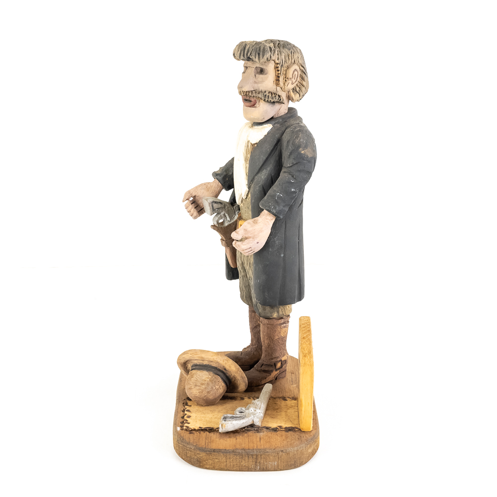 Hand-Carved Wooden Folk Art - Doc Holliday