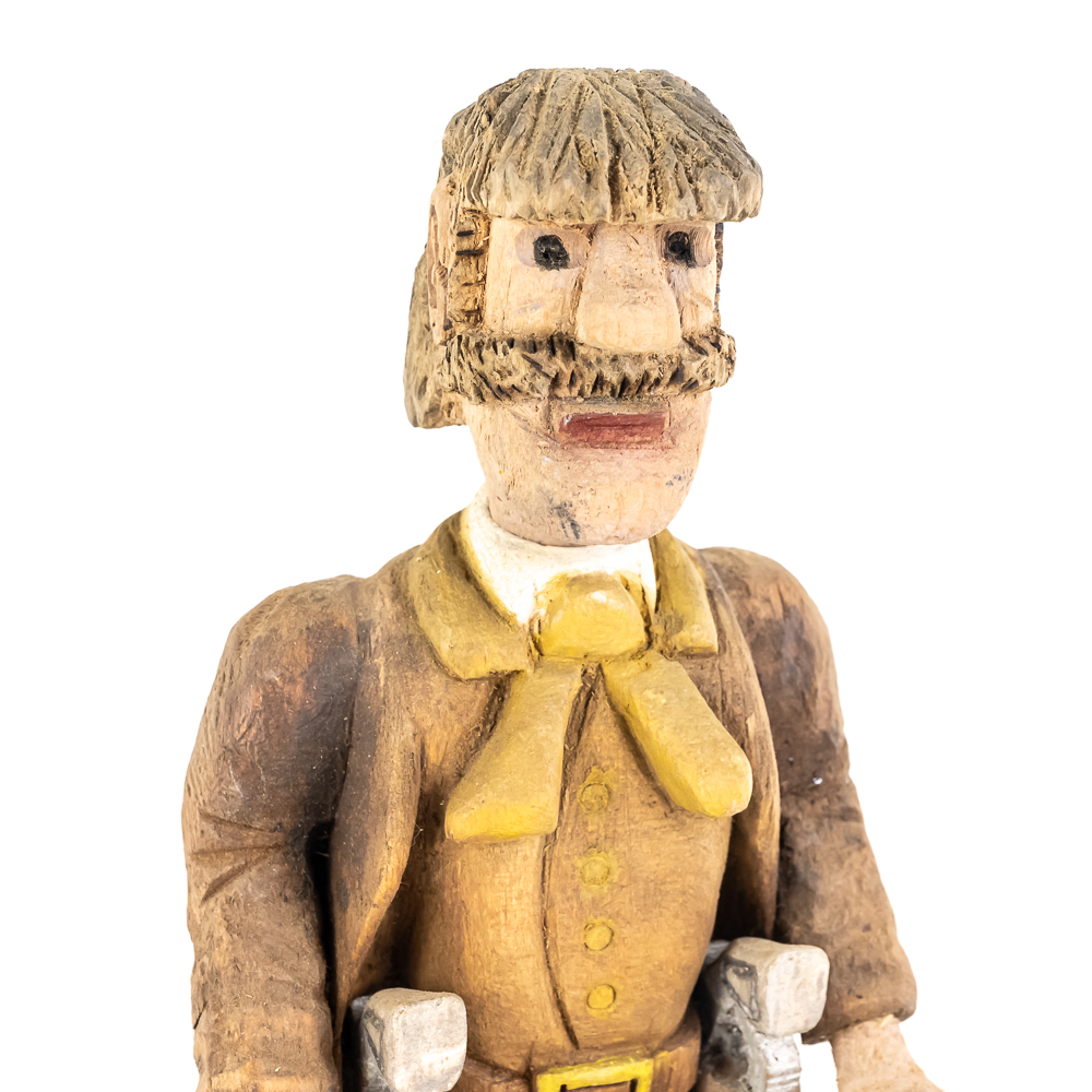 Hand-Carved Wooden Folk Art - John King Fisher