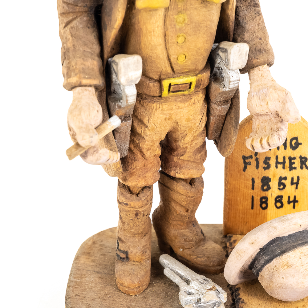 Hand-Carved Wooden Folk Art - John King Fisher