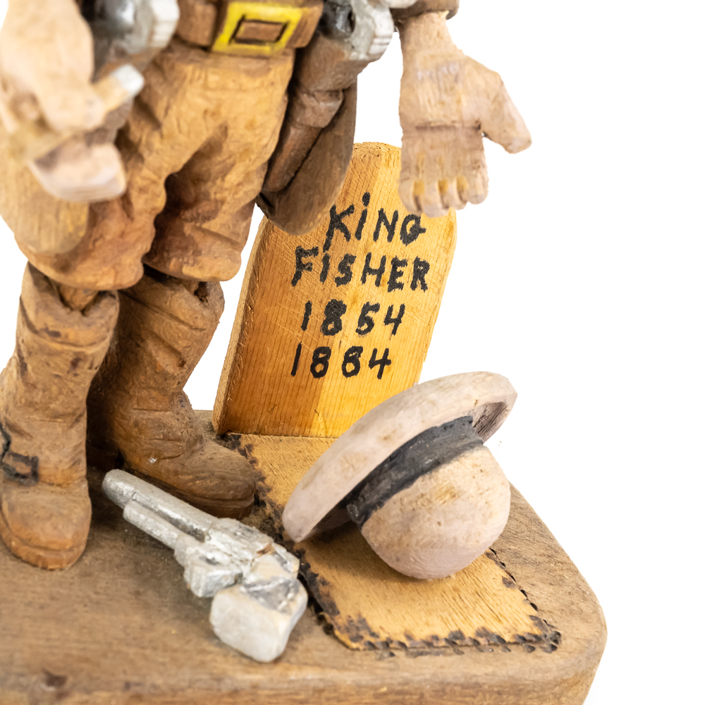 Hand-Carved Wooden Folk Art - John King Fisher