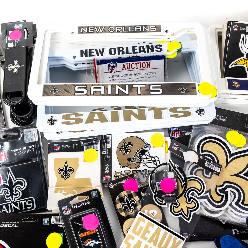 Collection of Assorted NFL NCAA Licensed Fan Gear+