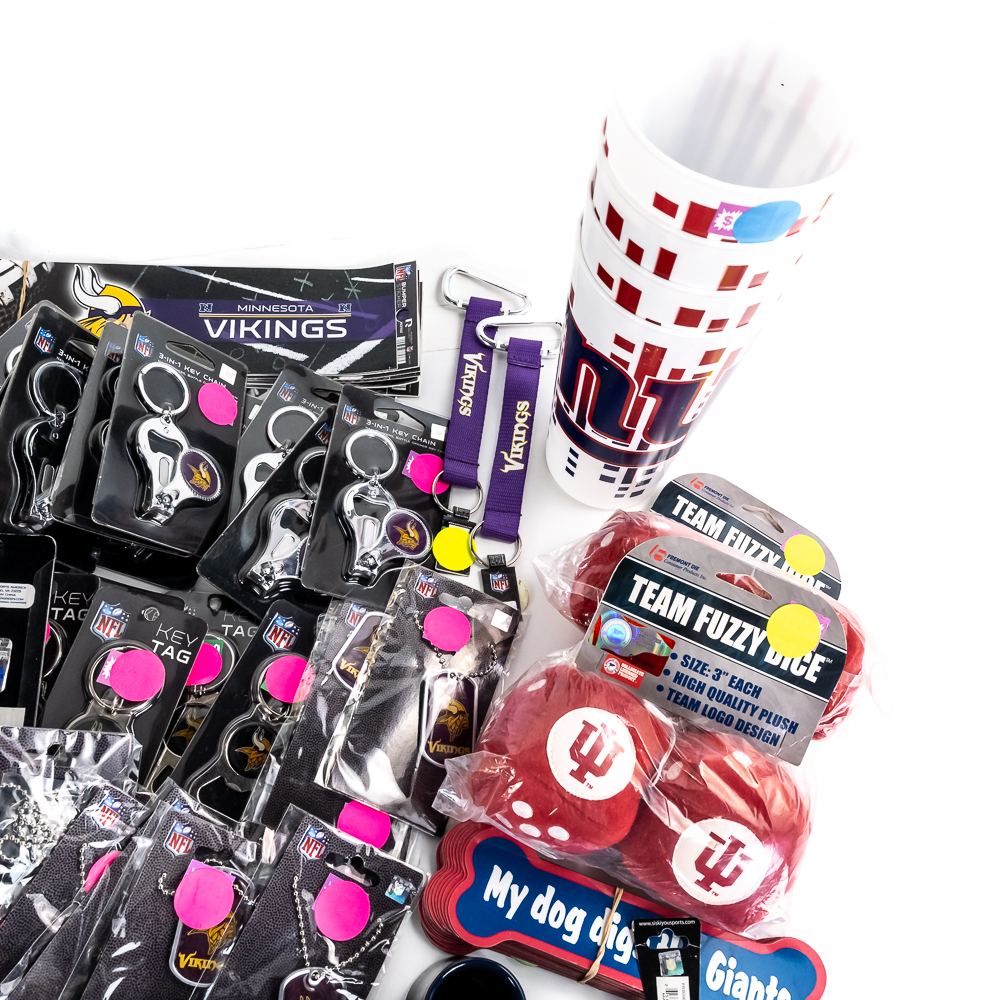 Collection of Assorted NFL NCAA Licensed Fan Gear+