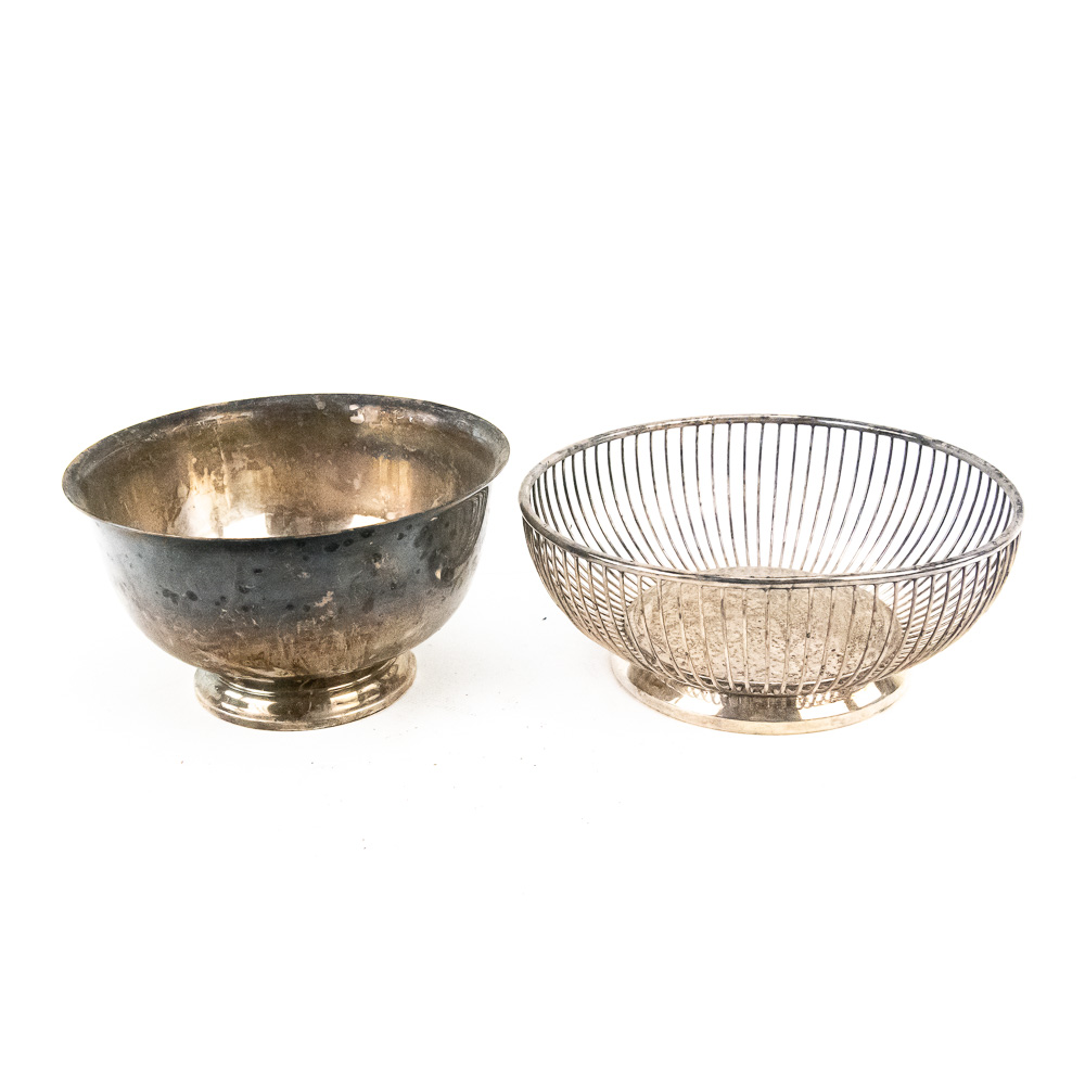 (10) Piece Silver Plate Holloware Collection
