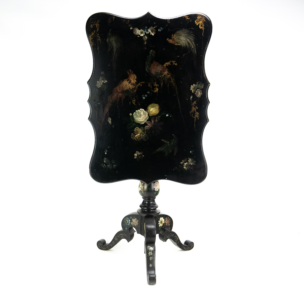 Victorian Chinoiserie Floral Tilt-Top Table